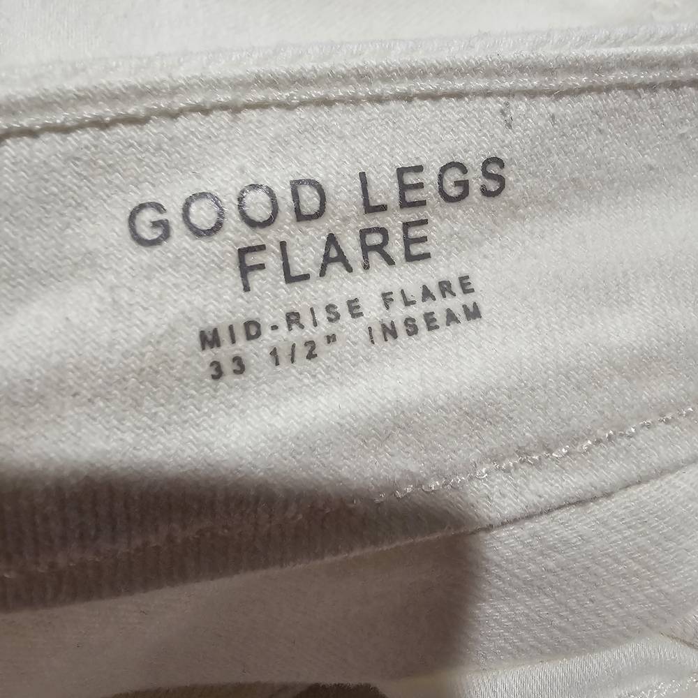 Good American White Flare Denim Jeans Women's Size 12/31 × 33 1/2" Inseam NWT - Picture 6 of 10